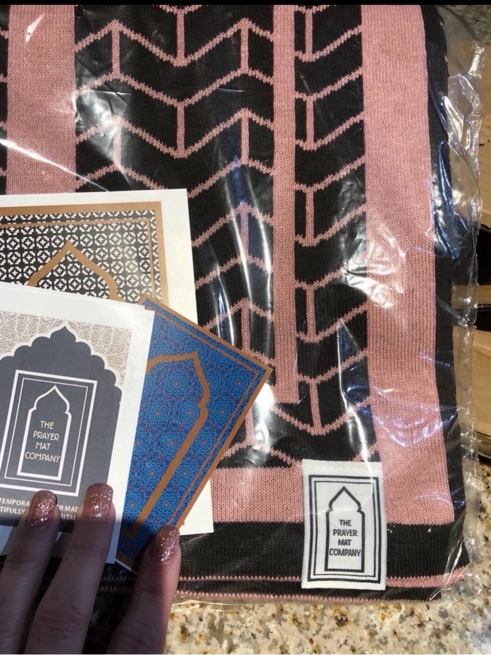 The Prayer Mat Company Pink & Black Prayer Mat